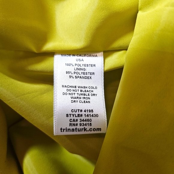 Trina Turk Lime Yellow Racerback Mod Swing Dress - Picture 8 of 8
